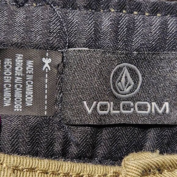 Volcom So Chickie High Rise Chino Pants Green Womens Size 26 NEW - Picture 6 of 11